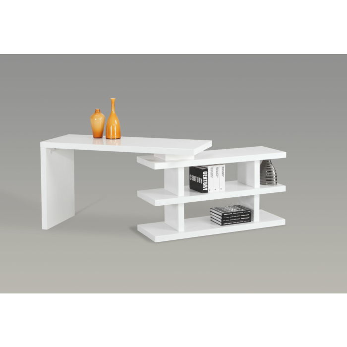 Chintaly Contemporary Small Desk w/ Glass Top