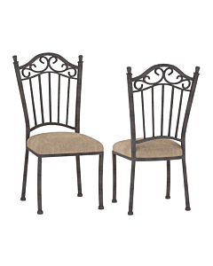 Chintaly Transitional Style Wrought Iron Side Chair