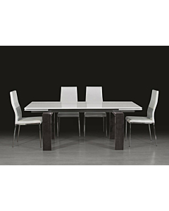 Stone International Milano 1516 Extending Dining Table with Thin Beveled Edge Top