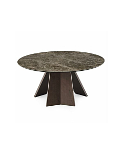 Calligaris Icaro 4113-FD160 Modern dining table with round top and wood base