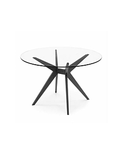 Calligaris Kent 4105-FD120 modern table with round top and wooden base