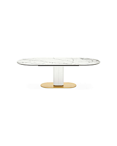 Calligaris Cameo 4124-FE250 modern table with a non-extending elliptical top | Made to Order