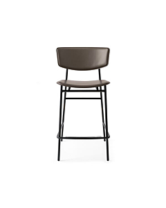 Calligaris Fifties CS-1864 modern stool with upholstered seat and backrest | Quick Ship