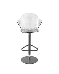 Calligaris Saint Tropez CS-1878 stool with plastic seat shell and swivel base  | Made to Order