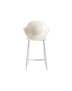 Calligaris Saint Tropez CS-1879 counter stool with polycarbonate seat and metal base | Made to Order