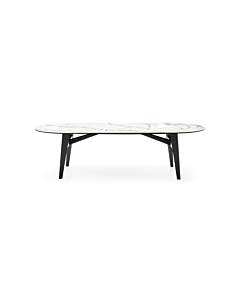 Calligaris Abrey 78" table with a non-extending elliptical top | Made to Order