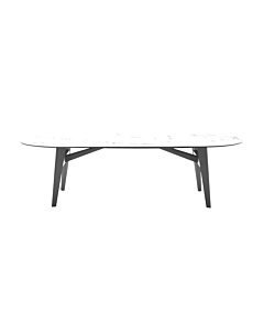 Calligaris Abrey 98" table with a non-extending elliptical top | Made to Order