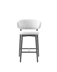 Calligaris Oleandro CS-2035 upholstered stool with wooden base | Made to Order