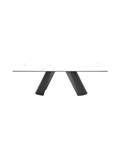 Calligaris Apian 4132-FR250 Modern dining table with rectangular top and metal base | Made to Order