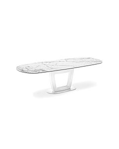 Calligaris Orbital 4145-FS260 modern table with elliptical top | Made to Order