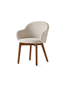 Calligaris Holly Fab CS-2206 Upholstered chair with wooden base | Made to Order