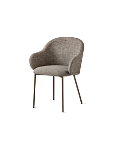 Calligaris Holly Fab CS-2212 Upholstered chair with metal base | Quick Ship