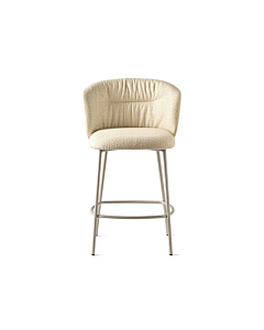 Calligaris Sweel CS-2214 plush upholstered counter stool with metal frame| Made to Order