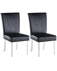 Chintaly Contemporary Curved Flare-Back Parson Side Chair