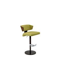 Elite Modern Costa Swivel Bar Stool with Wood Back