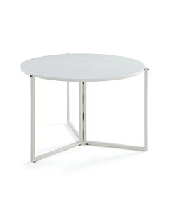 Chintaly 8389 Dining Table 43" Round Foldaway Dining Table Finish: Gloss White Standard Pack - Semi KD