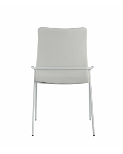 Chintaly Alicia Contemporary White Upholstered Side Chair