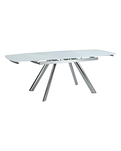 Chintaly ALINA Extendable Dining Table with Starphire Glass Top