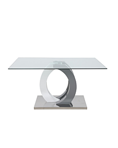 Chintaly BECKY Contemporary Glass Top Dining Table