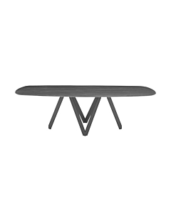 Calligaris Cartesio 4092-FS250 modern table with elliptical wooden top