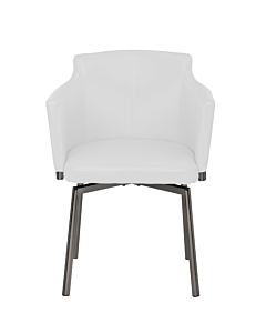 Chintaly Dusty Modern Armchair with Graphite Base