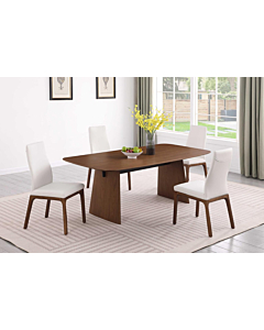 Chintaly Eden Modern Dining Room Set with Rosario Solid Wood Chairs