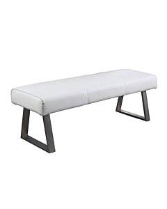 Chintaly Contemporary Upholstered Bench with Highlight Stitching