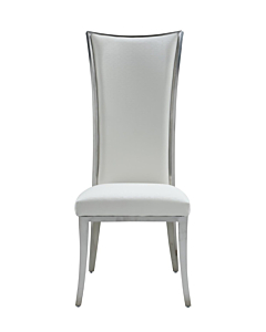 Chintly Isabel High Back Side Chair, White