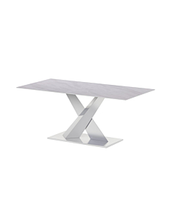 Chintaly Jennifer Sintered Stone Top Table with Steel Base