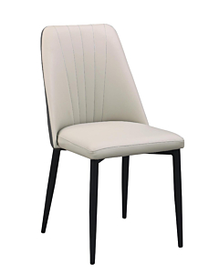 Chintaly Judith Modern Side Chair with 2-Tone Upholstery