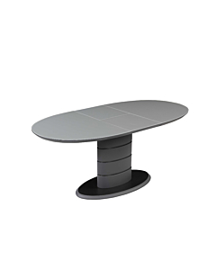 Chintaly Kendra Contemporary Extendable Dining Table with Art Deco Strip Base