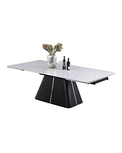 Chintaly Mabel Contemporary Extendable Dining Table with Sintered Stone Top