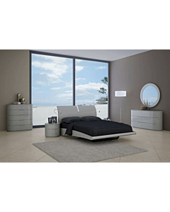 Moonlight 4 pc Modern Bedroom Set, Queen or King, Grey | Creative Furniture-King
