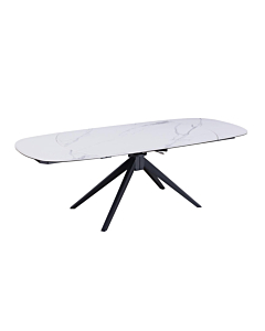 Chintaly Nicole Contemporary Ceramic Top Dining Table with 2 Motion Extension