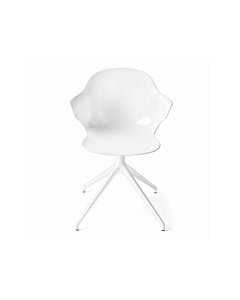 Calligaris Saint Tropez 360° swivel chair with polycarbonate seat shell and aluminum base | Made to Order