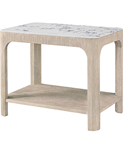 Theodore Alexander Horizon Rectangular Quartz Side Table