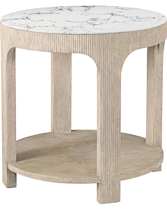 Theodore Alexander Horizon Round Quartz Side Table