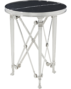 Theodore Alexander Spencer London Small Round Nickel Side Table