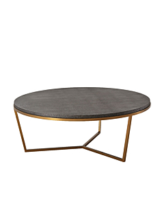 Theodore Alexander Fisher Round Cocktail Table, Shagreen