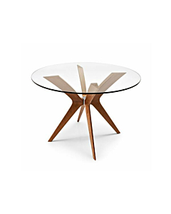 Calligaris Tokyo CS18-FD120 modern table with round top and wooden legs | Made to Order