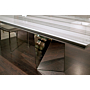 Stone International Freedom Steel Dining Table with Reverse Beveled Edge Top
