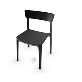 Calligaris Skin Polypropylene Stackable Chair Suitable For Outdoor Use