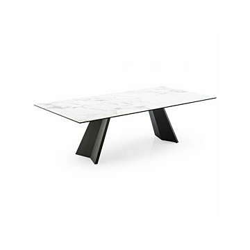 Calligaris Icaro 4115-FR200 modern dining table with rectangular top and wooden legs