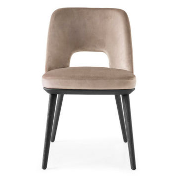 Calligaris Foyer CS-1899 Upholstered Chair with Wooden Base | Quick Ship