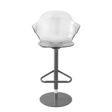 Calligaris Saint Tropez CS-1878 stool with plastic seat shell and swivel base  | Made to Order