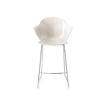 Calligaris Saint Tropez CS-1879 counter stool with polycarbonate seat and metal base | Made to Order