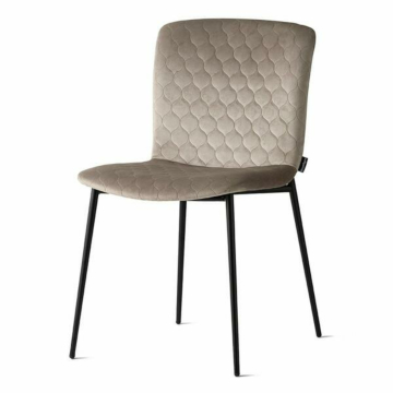 Calligaris Love CS-1885-A Upholstered Quilted Chair with Metal Frame | Made to Order