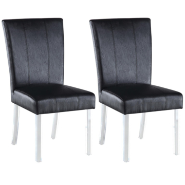 Chintaly Contemporary Curved Flare-Back Parson Side Chair