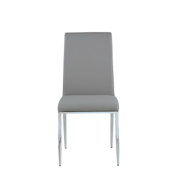 Chintaly Contemporary Upholstered Cantilever Side Chair, Gray