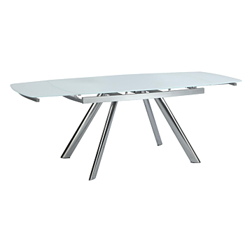 Chintaly ALINA Extendable Dining Table with Starphire Glass Top